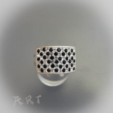 Сребърен дамски пръстен с камъни Swarovski R-350